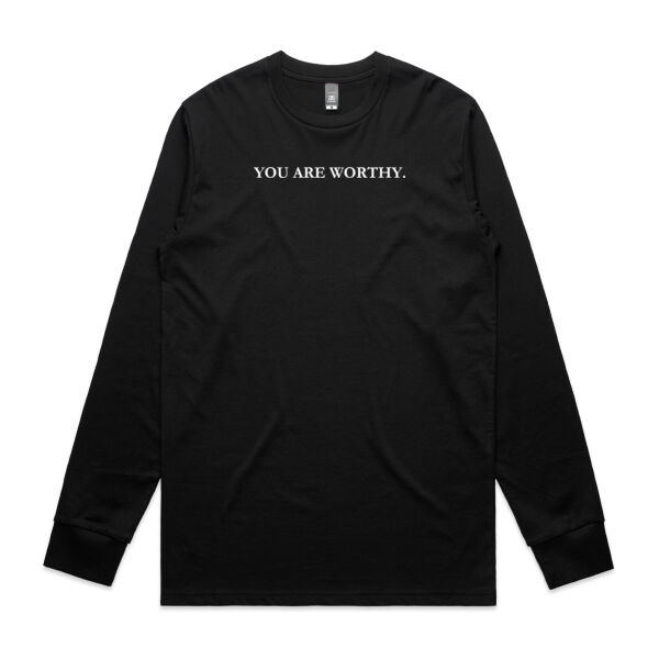 You Are Worthy. - Mens Staple Longsleeve Tee Thumbnail