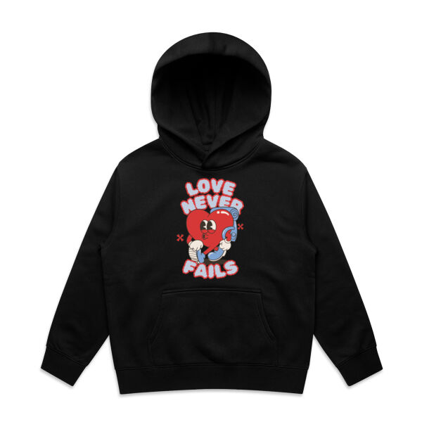 Love Never Fails - Kids Relax Hood Thumbnail