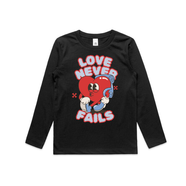 Love Never Fails - Kids Longsleeve Tee Thumbnail