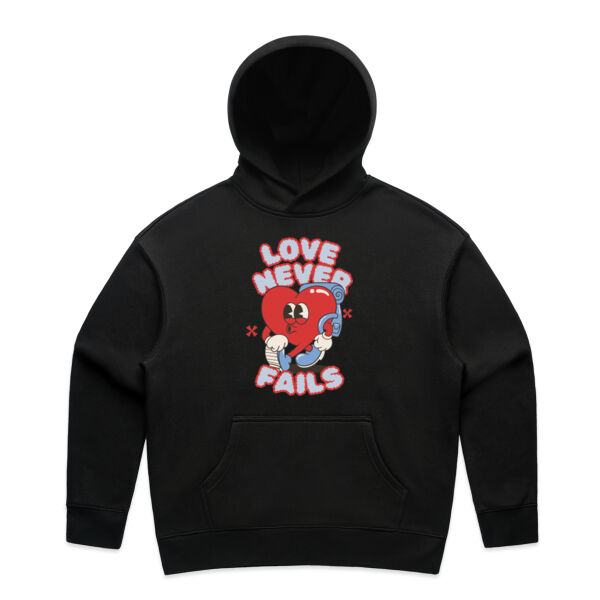 Love Never Fails - Womens Relax Hood Thumbnail